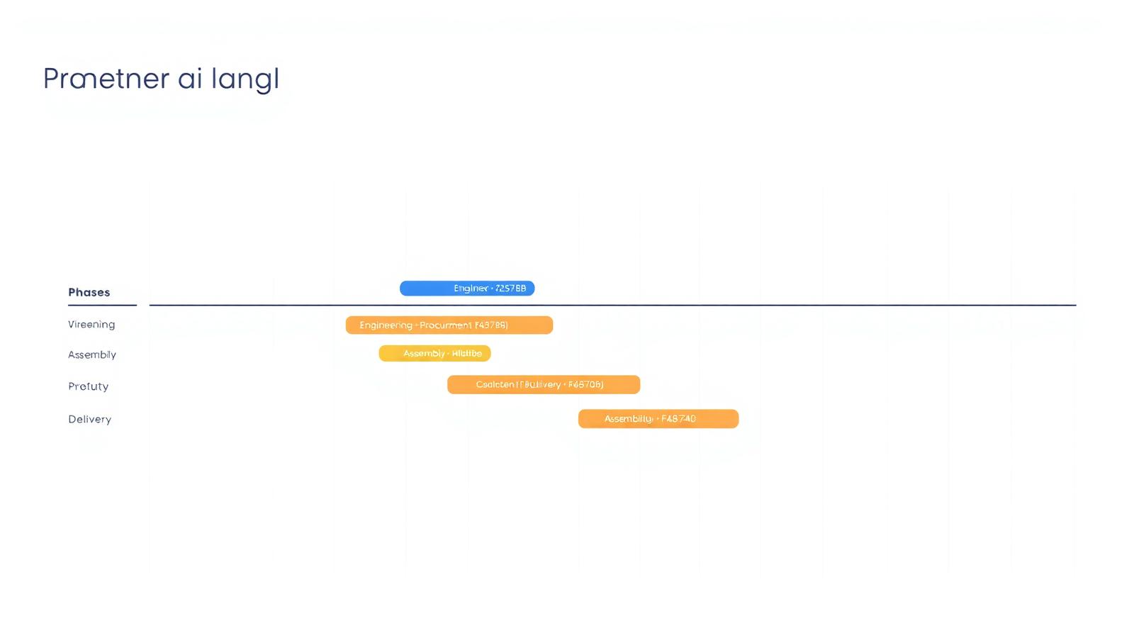 Project Gantt timeline concept